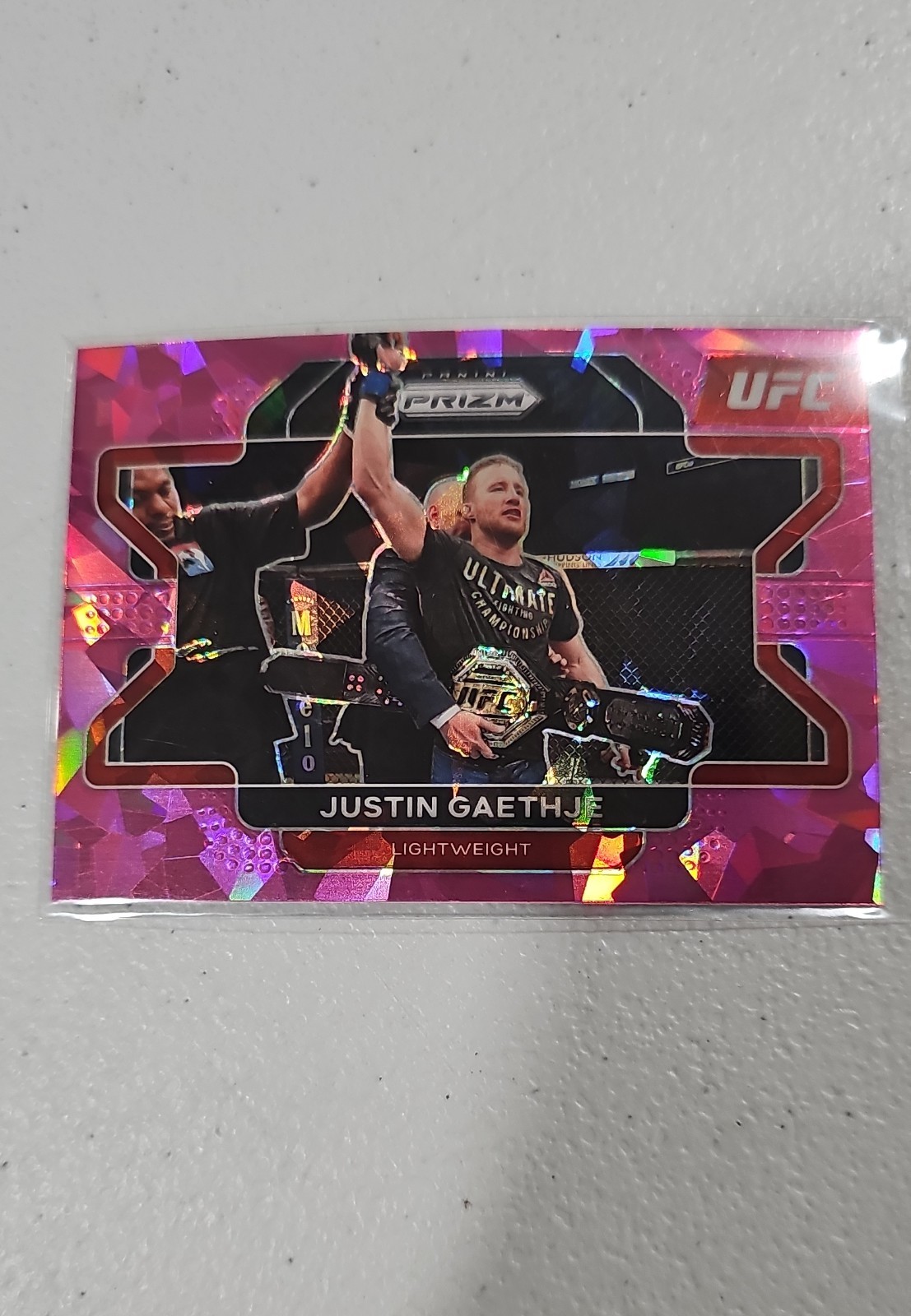 2022 Panini Prizm UFC - Justin Gaethje #44 Pink Ice Prizm