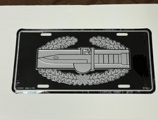 US ARMY COMBAT ACTION BADGE LICENSE PLATE MADE IN USA LICENSED PRODUCT