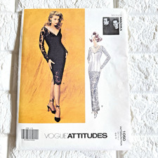 Vtg NEW Vogue 1050 Pattern 6 8 10 Badgley Mischka Lace Evening Gown Glam UC FF