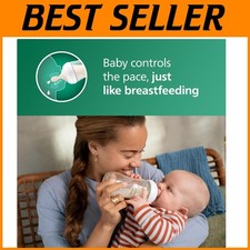 Anti-Colic Glass Baby Bottles, Medium Flow Nipples, 4-Pack