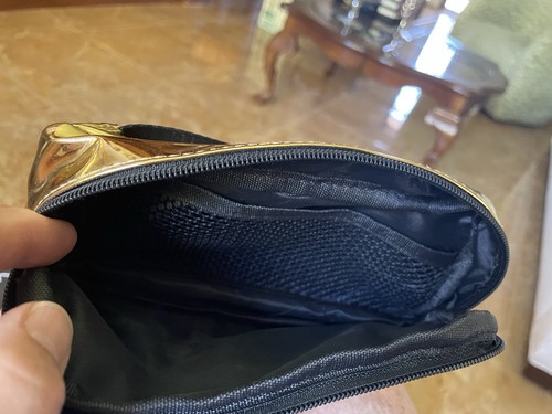MAC Makeup Shiny Gold Fanny Pack reflective Fashion Show + Gift Bags/ Box - Picture 6 of 6