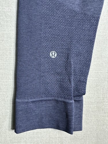 Lululemon Seamlessly Street Crop Yoga Leggings Women's Size 6 Blue - Afbeelding 3 van 8