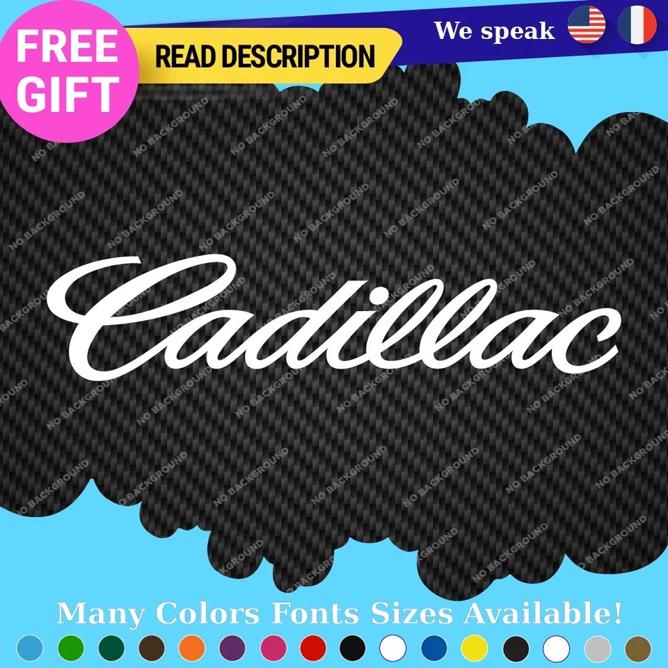 Fits Cadillac Stickers Decals Vinyl Escalade Sign Ats Cts Windshield STS XLr Srx Foto 3 de 4