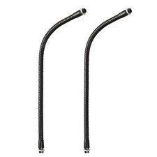 14'' Universal Gooseneck Hose, 2 Pcs M10 Fine Thread Bendable, Black