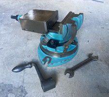 Abwood Tilting Swivel Base Machine Vice 4in Jaw Width 2.75&rdquo;Opening with handle.