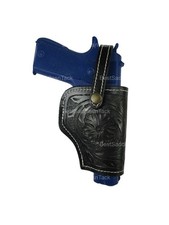 1911 LEATHER HOLSTER OWB TACTICAL EVERYDAY CARRY FLORAL TOOLED WESTERN COWBOY