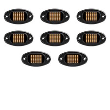 Rock Lights Ultra Bright LED Neon Underglow Lights Waterproof 8 Pods Yellow