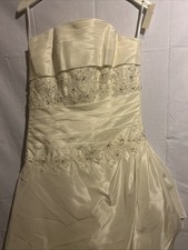 Wunderschönes Brautkleid Mit Pallietten Und Weißer Spitze Gr36