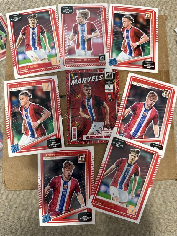 Donruss Optic Road to FIFA World Cup 2026 Norway 6 National Team 8 Card Lot