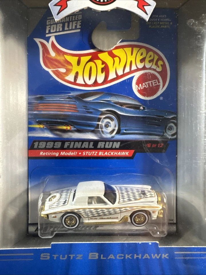1/64 HOT WHEELS 1999 Final Run Stutz Blackhawk Real Rider Mint In Pack Beautiful - Image 2 of 3