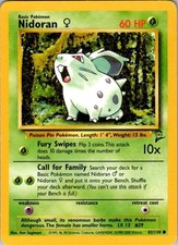 Nidoran 82/130 Base Set 2