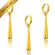 GUIJUEYE 3 Pcs Gold Rorona Zoro Earrings for One Piece 40mm, Gold-Plated