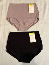 NEW Warners Smooth It Over Soft Pinch-Free Waistband Hi-cut Panty Medium 2 Pair