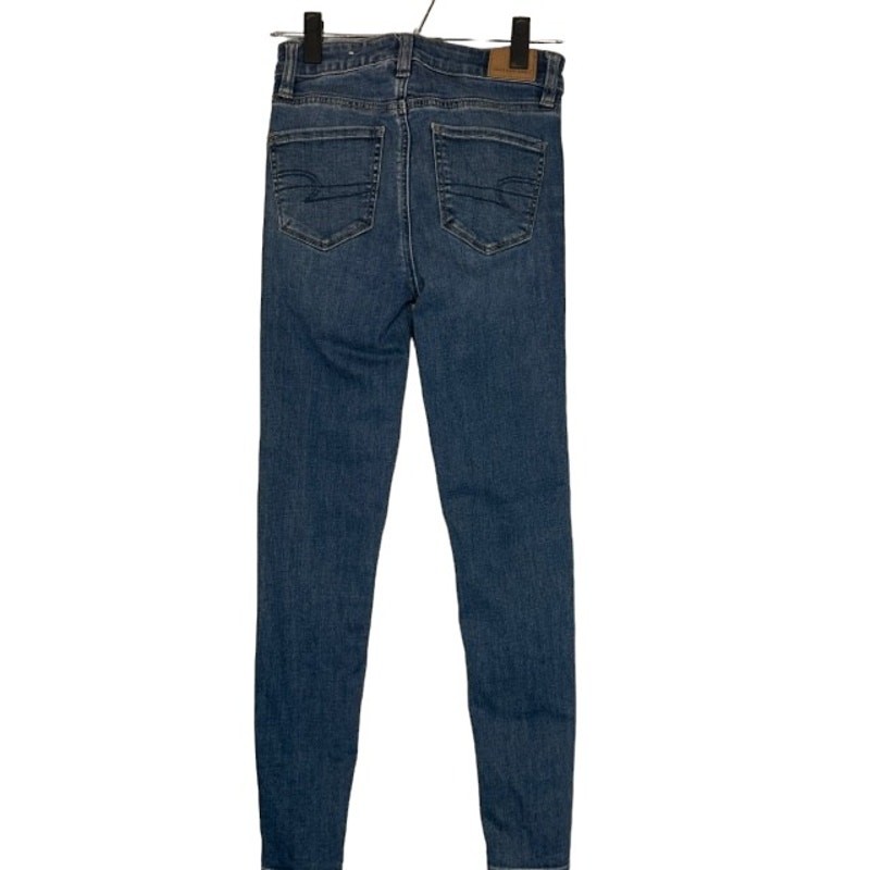 American Eagle Blue Basic Cotton Blend Skinny Ank… - image 2