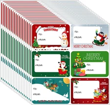 Christmas Stickers Labels,120 PCS Christmas Tags Labels Christmas Name Tags Chri