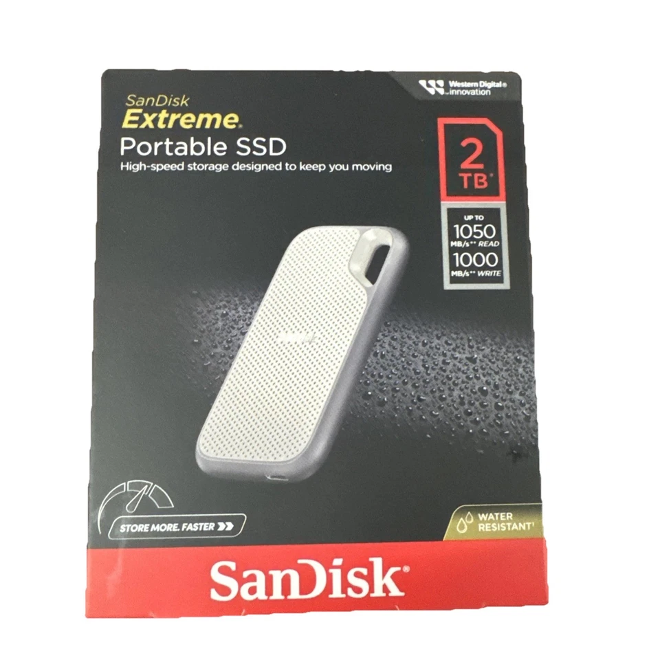 SanDisk 2TB Extreme Portable SSD High Speed Speicher Neu Originalverpackt
