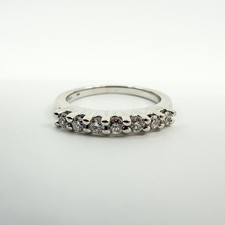 14ct White Gold 0.35ct Diamond Band / Ring 585 Size L Wedding Eternity