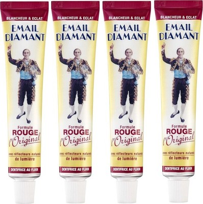Email Diamant Zahnpasta, Rot, 75 ml, 4 Stück