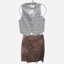 Women's retro 90s houndstooth vest with the coolest colorway by Paul Harris Med