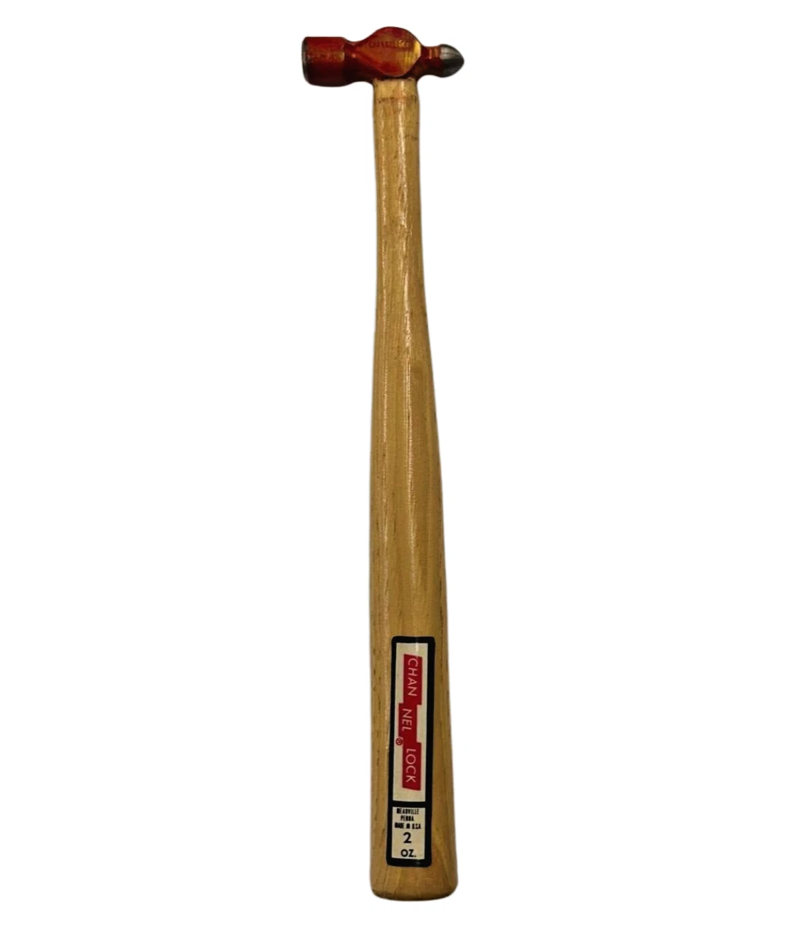 VINTAGE NOS Channellock 2002 2oz Ball Peen Hammer Hickory Handle USA