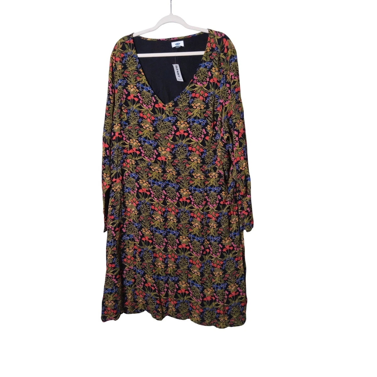 old navy womens long sleeve dresses Linen Long Sleeve Dress for Women Retro Oversized Shirt Dreses Old Womens Casual Button Down Long Dresses, Navy, M