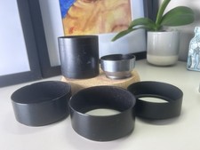 Vintage Metal Lens Hood Job Lot x5 Screw Fit Mixed Sizes Camera Lens Hoods