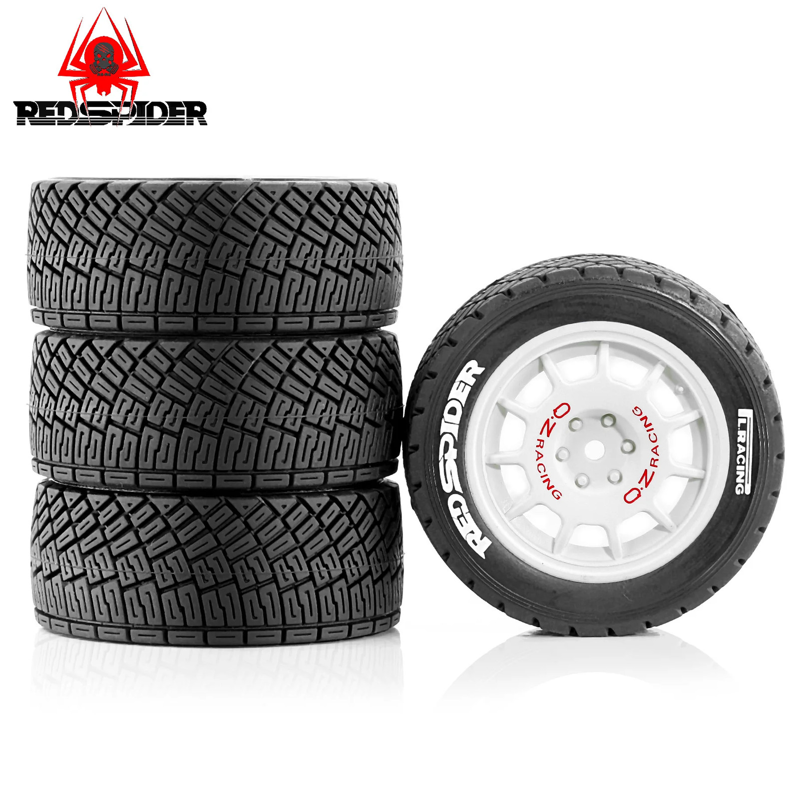Racing Tires 4PCS 78*30mm 12mm Adapter for 1/10 RC Model Rally Car Accessories