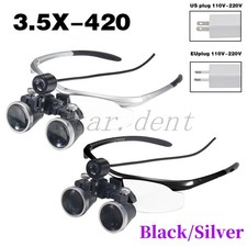 Lente d'ingrandimento medica binoculare chirurgica dentale luce testa LED 3,5x portatile