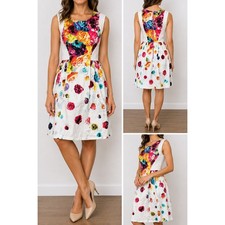 Prabal Gurung for Target Floral Crush Dress Size 4 Multicolor Fit Flare A-Line