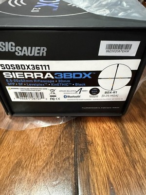NEW Sig Sauer SIERRA3BDX 6.5-20x52mm Riflescope SCOPE BDX-R1 Reticle SOSBDX36111