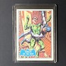 1966 TOPPS BATMAN BLUE BAT PLAIN BACK BUBBLE GUM CARD # 37B