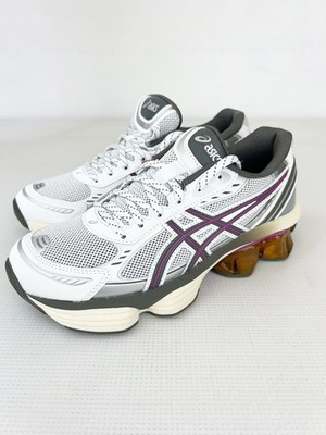 Asics Womens Gel Kinetic Fluent Running Shoes 6.5 White Truffle Grey Athletic