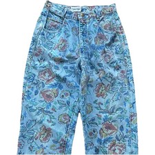 Vintage 80s 90s Calvin Klein Floral Denim Jeans Womens 6 Blue Pockets USA Read