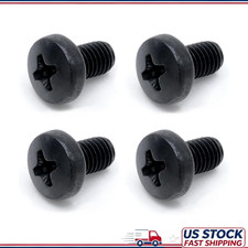 Black Plated Stainless Steel License Plate Screws M5-0.8x8mm Bmw