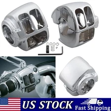 For Harley Sportster XL 96-13 Chrome Handlebar Control Switch Housing Cover Kits