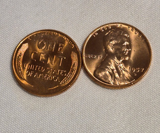 1 ROLL OF 50 U.S. PENNIES BU 1957 D DENVER LINCOLN WHEAT CENT UNCIRCULATED COINS