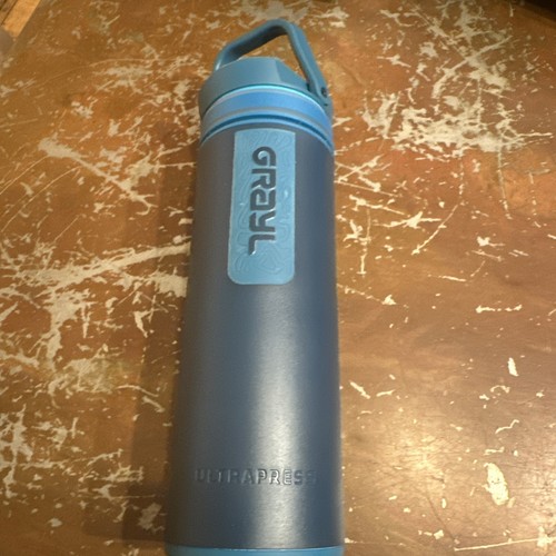 Grayl UltraPress 16.9 oz Water Purifier Filter Bottle for Hiking, Backpacking
