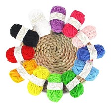 12X Mixed Yarn Wool Job Lot Knitting Crochet Squares Pompom Crafts Toys Bundles