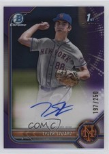 2022 Bowman Draft Chrome Pick Purple Refractor 197/250 Tyler Stuart Auto 1k5