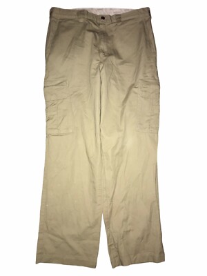 Dickies Mens Cargo Pants Khaki Tan 34x32 Canvas Straight Fit