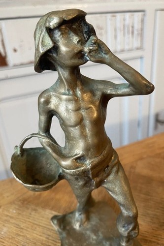 SUPERBE STATUE SCULPTURE EN BRONZE "Jeune agriculteur" de Roberto Fontana