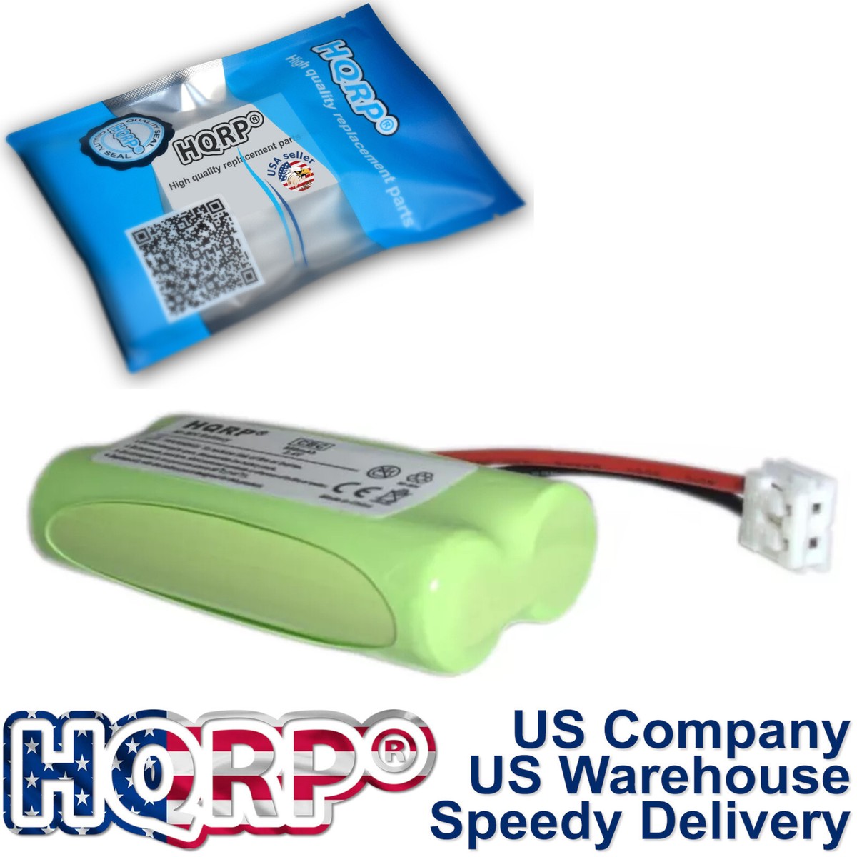 2-Pack HQRP Battery for VTech DECT 6.0 Cordless Telephones