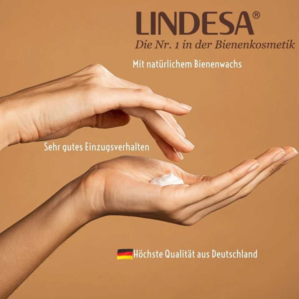 LINDESA® Klassik Handcreme Hautschutz u.Pflegecreme mit Bienenwachs 50ml AluTube - Bild 3 von 3