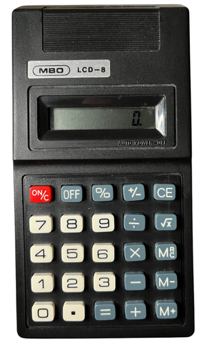 MBO LCD-8 Taschenrechner Retro 80er Vintage Arithmetic Calculator 1985 Nostalgie
