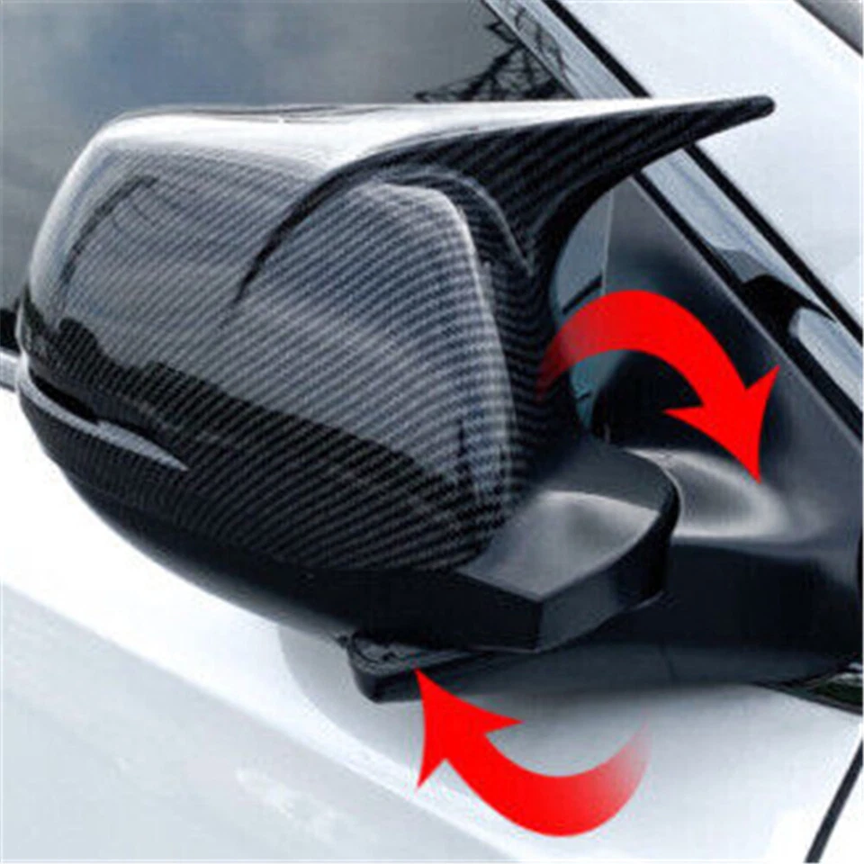 Carbon Fiber Look Rear View Side Mirror Cover Caps For Honda Civic 9th 2012-2015 Foto 3 de 4