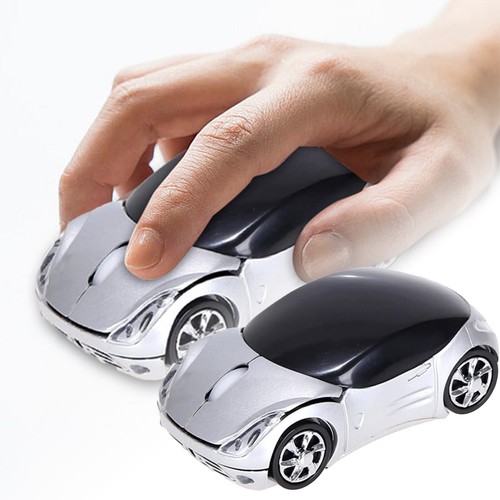WIRELESS CORDLESS MOUSE USB DONGLE SCROLL CAR SHAPE MOUSE FOR LAPTOP MAC PC - Afbeelding 3 van 5