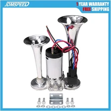 12V 600DB Dual Trumpets Super Loud Electric Horn Car Truck Boat Train Speaker