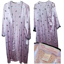 Oscar De La Renta Pink Label Robe Women's Large Bows NWT see desc