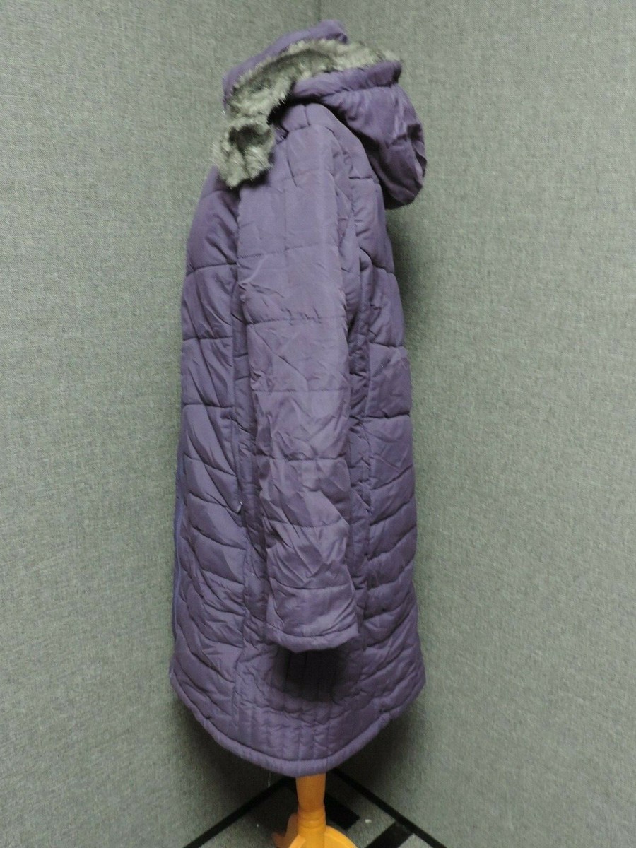 Cotton Traders Long Padded Jacket Mauve UK 14 RRP £72 LN021 FF 04