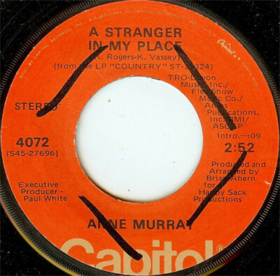 Anne Murray A Stranger In My Place / Dream Lover Vinyl Single 7inch Capitol